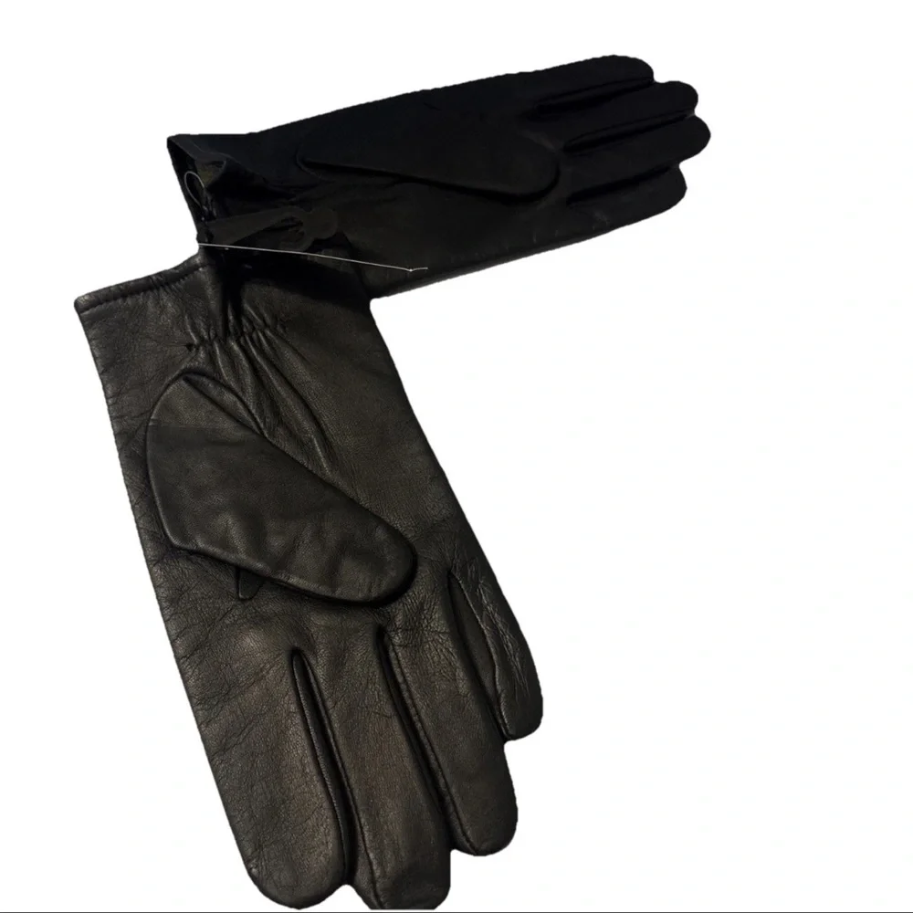 BNWT FOWNES EST 1977 VTG Black Womens Genuine leather 10” Gloves Size Large